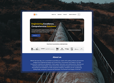 Corporate Landing page Design corporate energy services engineering landing page ui website design