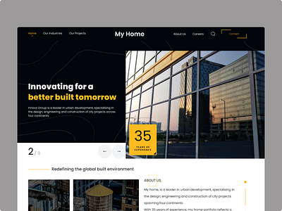 Construction Website design construction real estate ui website