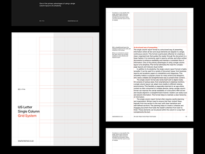 US Letter Single Column Report Grid System adobe indesign business report case study corporate report document template grid layout grid system indesign indesign template letter format report minimal design minimal typography minimalist typography report template swiss design swiss style swiss typography template indesign us letter white paper