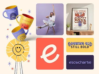 Mental Health Branding branding character colorful colors illustration logo marca menta health vibrant