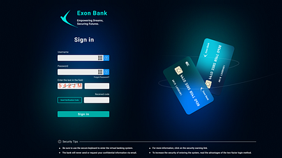 Sign in page for a banking website