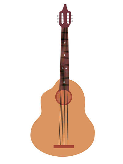 A classical acoustic guitar digital digital art digital drawing drawing graphic design guitar krita music vector vector art vector drawing