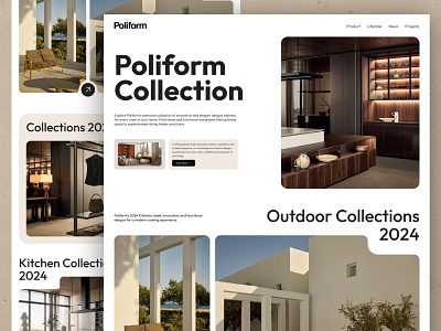 Poliform - Interior Design Minimalist Website - Collection Page architecture case study clean collection page collection page website company profile interior interior design landing page luxury minimalist modern personal website ui ux web design website website design website designer website layout