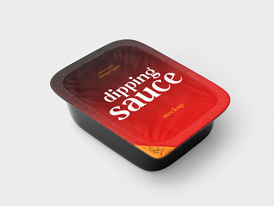 Dipping Sauce Pack butter cheese container delivery dipping sauce fast food foil food jam ketchup mayonnaise mockup mockups pack package packaging sauce spicy take away tomato