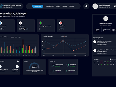 OPH- Monitor your health in real-time! app minimalist ui uidesign web app