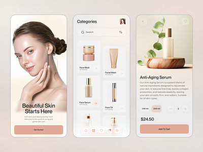Natural Bliss Mobile APP 2024 all beauty beauty app clay mask clean design cosmetic app everyone face mask glow healthy skin mobile app modern design natural beauty new trend organic skin care ui design user friendly user interface