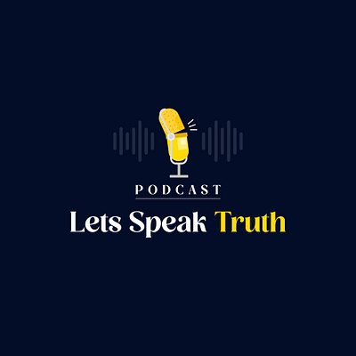 Let's Speak Truth - Podcast animation audio branding colors design graphic illustration intro lets logo mic motion graphics podcast simple speak stroke truth vector wave