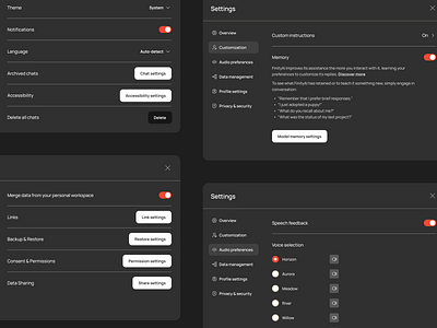 UI components for FinityAI ai artificial intelligence finityai quetratech ui ui components ux