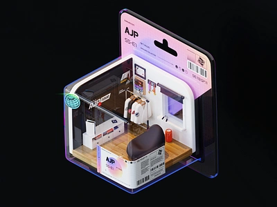 AJP NFT 3D Illustration 3d 3d illustrstion blender illustration nft room