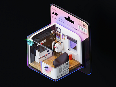 AJP NFT 3D Illustration 3d 3d illustrstion blender illustration nft room