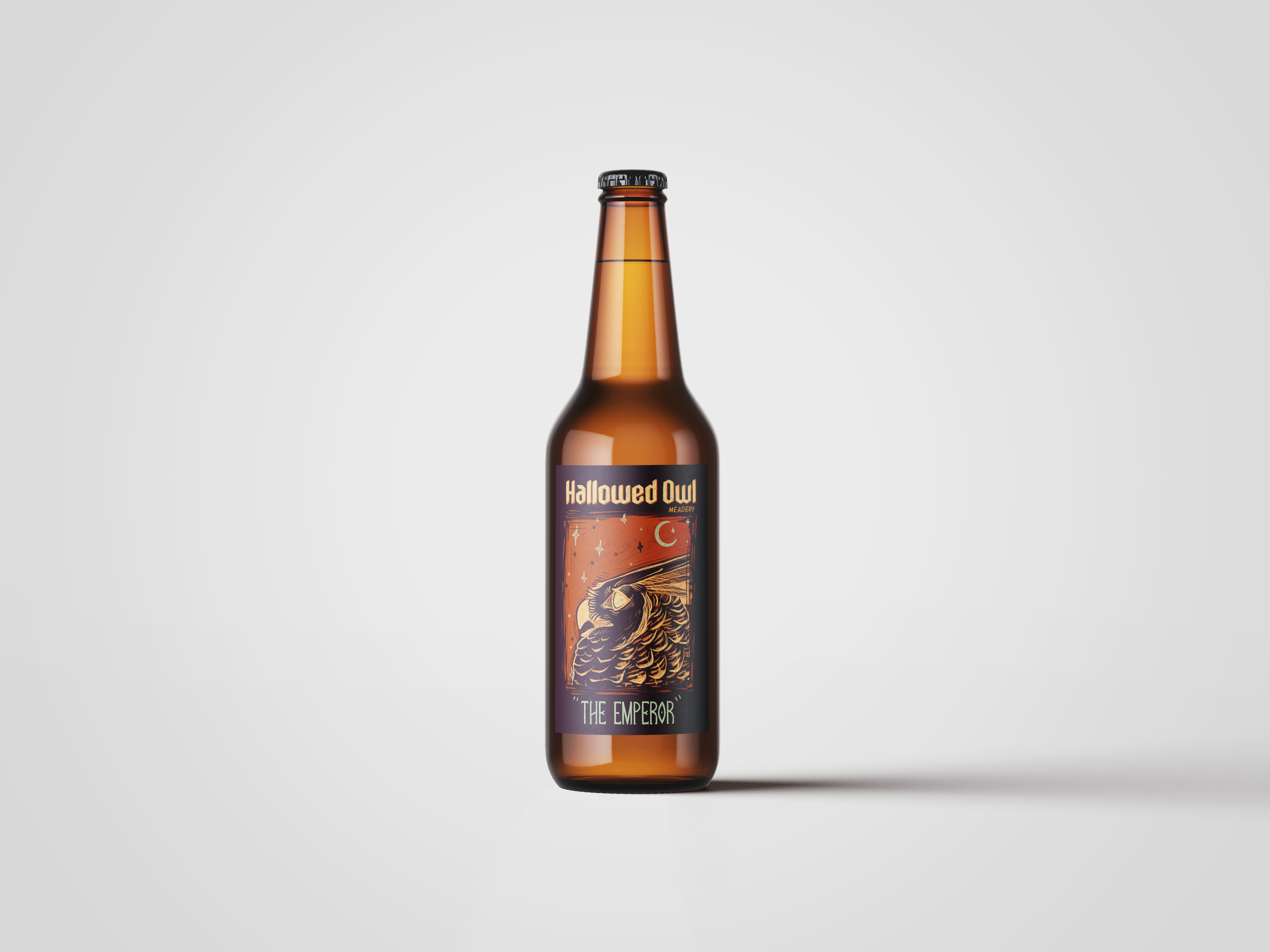Hallowed Owl Meadery beer beer label brewery brewing label graphic design label label design logo mead meadery packaging packaging design