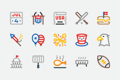 Free Drop / 4th Of July Icons american barbecue celebration cookout family fireworks free freebie holiday icons independence bill independence day july 4th party stars stripes summer uncle sam united states usa vector