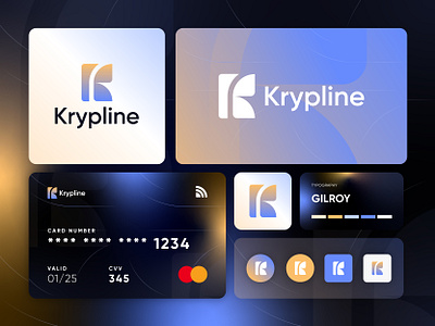 Krypline - Logo Design Concept blockchain brand identity branding creative crypto currency decentralized defi icon k logo krypto lettermark logo logo design logo identity logotype midjourney modern logo token web3