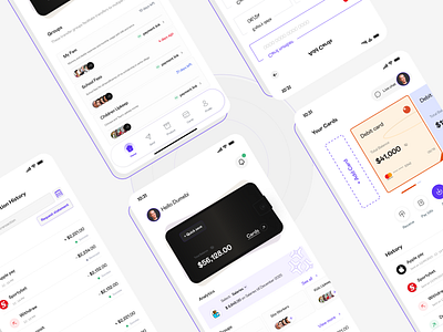 Light Mode of the best Fintech modern design app branding design graphic design illustration logo ui ux uxdesign vector