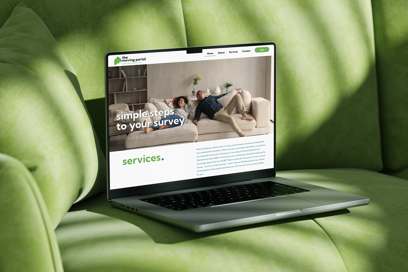 The moving portal green house landingpage property webdesign website