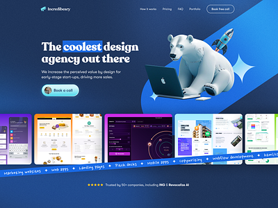 Incredibeary.Design (Agency Website) agency hero ui design agency landing page agency web design agency website page hero ux ui web design agency web ux ui