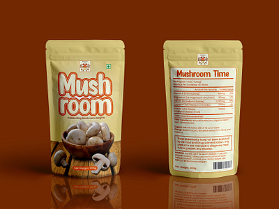 Mushroom Pouch Packaging Design mushroom package design mushroom packet design mushroom pouch design package design packaging packaging design pouch design pouch packaging design product design product label