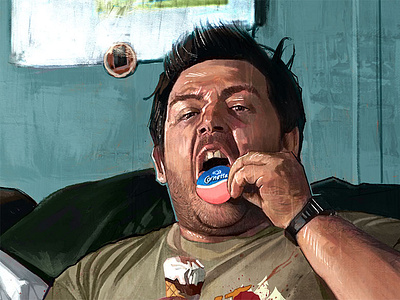 Ed ed illustration nick frost shaun of the dead