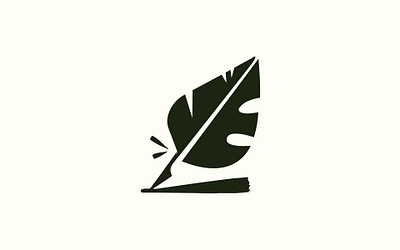 Plant + Quill Logomark brand brand identity branding concept conceptual design design graphic design logo plant plant brand