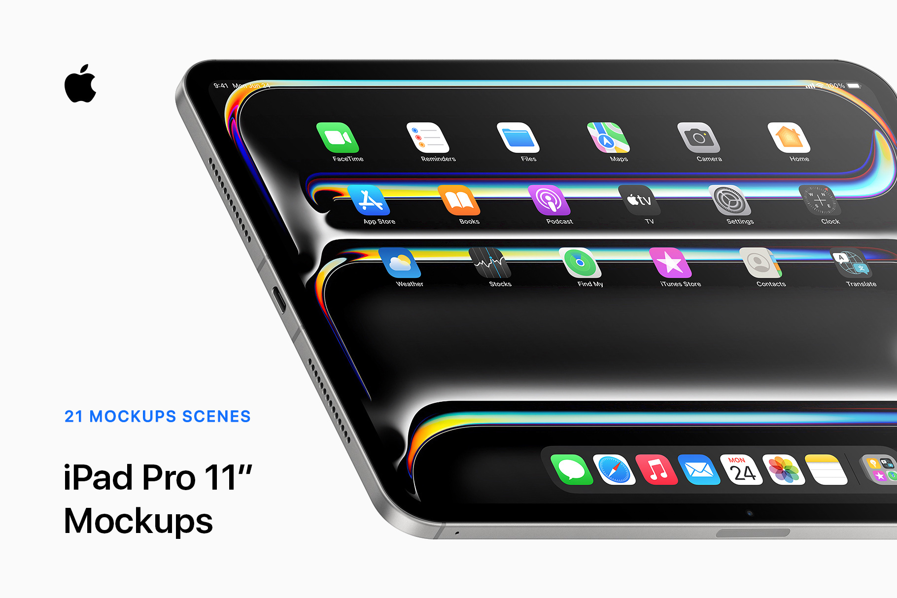 iPad Pro 11" - 21 Mockups Scenes apple device display ipad ipad mockup ipad pro ipad pro 2024 ipad pro isometric ipad pro m4 ipad pro mockup isometric mock up mockup psd silver space black tablet tablet mockup template ui