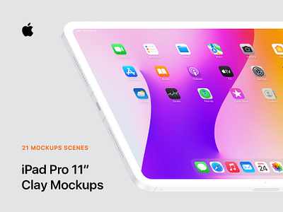 iPad Pro 11" - 21 Clay Mockups Scenes apple clay color customizable device display ipad ipad clay ipad custom ipad mockup ipad pro ipad pro clay ipad pro clay mockup mock up mockup tablet tablet mockup template ui