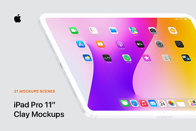 iPad Pro 11" - 21 Clay Mockups Scenes apple clay color customizable device display ipad ipad clay ipad custom ipad mockup ipad pro ipad pro clay ipad pro clay mockup mock up mockup tablet tablet mockup template ui