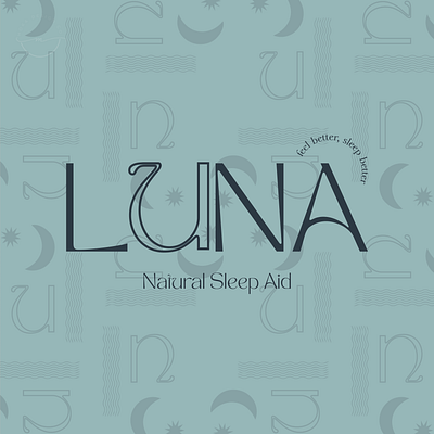 Luna Natural Sleep Aid by MOKA Design Co. branding graphic design logo