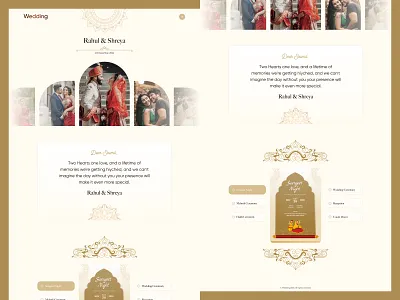 Wedding card template website branding figma graphic design herosection landingpage ui ui design website ui websitedesign wedding wedding card