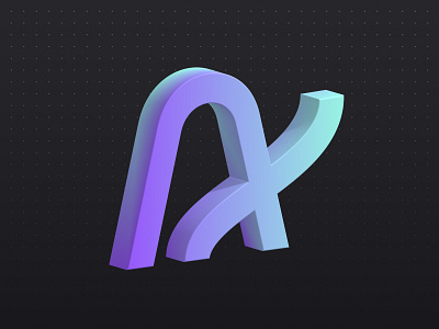Axflow in 3D 3d ai bran bread logo