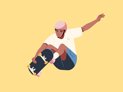 Skateboarding 🛹💨 2d 2d illustration character design illustration olympics olympics2024 photoshop procreate skateart skateboard skateboarding skateculture skating sport sports texture urban