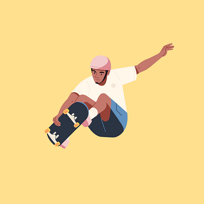 Skateboarding 🛹💨 2d 2d illustration character design illustration olympics olympics2024 photoshop procreate skateart skateboard skateboarding skateculture skating sport sports texture urban