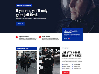 AT Police Onepage WordPress Theme landing page police wordpress theme