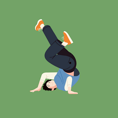 Breakdancing 2d 2d illustration bboy breakdance breakdancing breaking character dance hiphop illustration olympics olympics2024 photoshop procreate sport sports streetdance texture urban