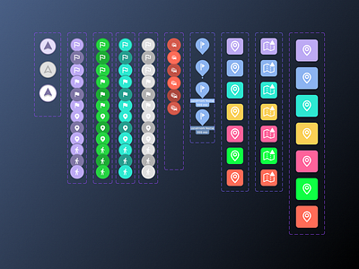 Map Iconography branding desidn graphic design ui ux