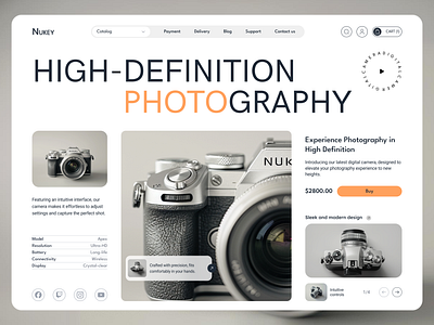 Photography | Product landing page clean hero section home page landing page modern product product landing page ui ui ux