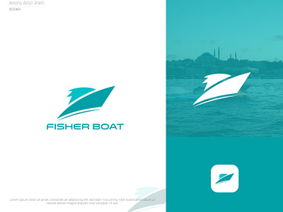 minimalist logo, logo design, boat logo, fisher logo amena akter ankhi app icon boat logo brand identity logo branding bu business creative logo design fisher logo graphic design illustration logo logo designer logo minimalist logo modern logo ui uk usa