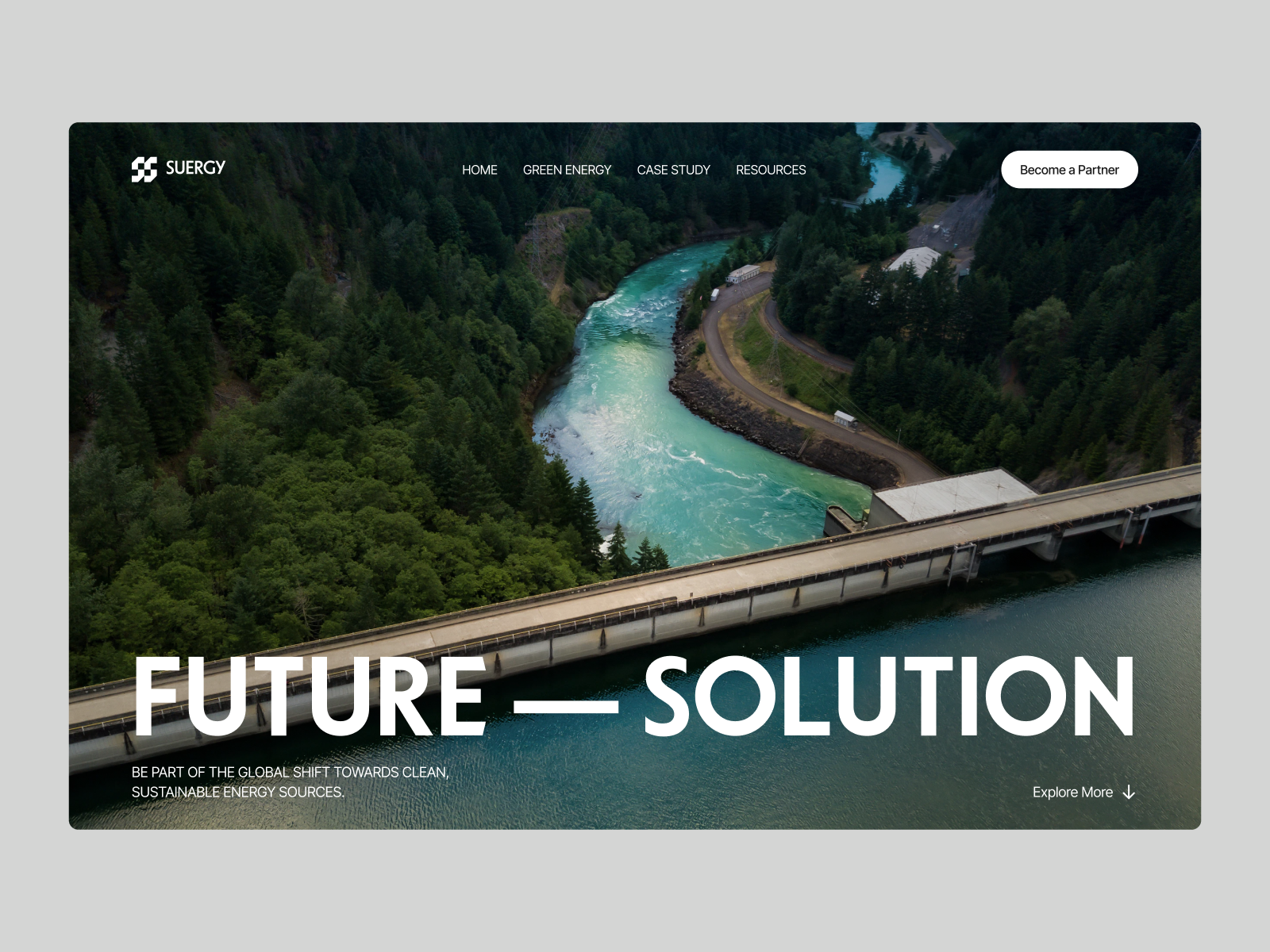 SUERGY - Renewable Energy Landing Page clean energy clean energy landing page design eco friendly environment green energy landing page new energy new energy landing page renewable energy renewable energy landing page renewable energy website solar panel sustainability ui ui design uiux ux web design windmill