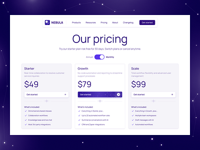 Pricing page branding concept design figma graphic design illustration logo page plans pricing pricing page toggle ui ui design uiux userexperience visual visual identity web webdesign