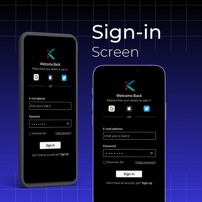 Daily UI Day-02/100: Sign in Screen for IOS mobile interface signin ui uiuxdesign ux