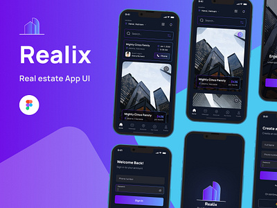 Real estate App UI 3d animation app app design branding figma graphic design illustration logo motion graphics real astate real astate app ui ui ui design uiux user interface web design xd