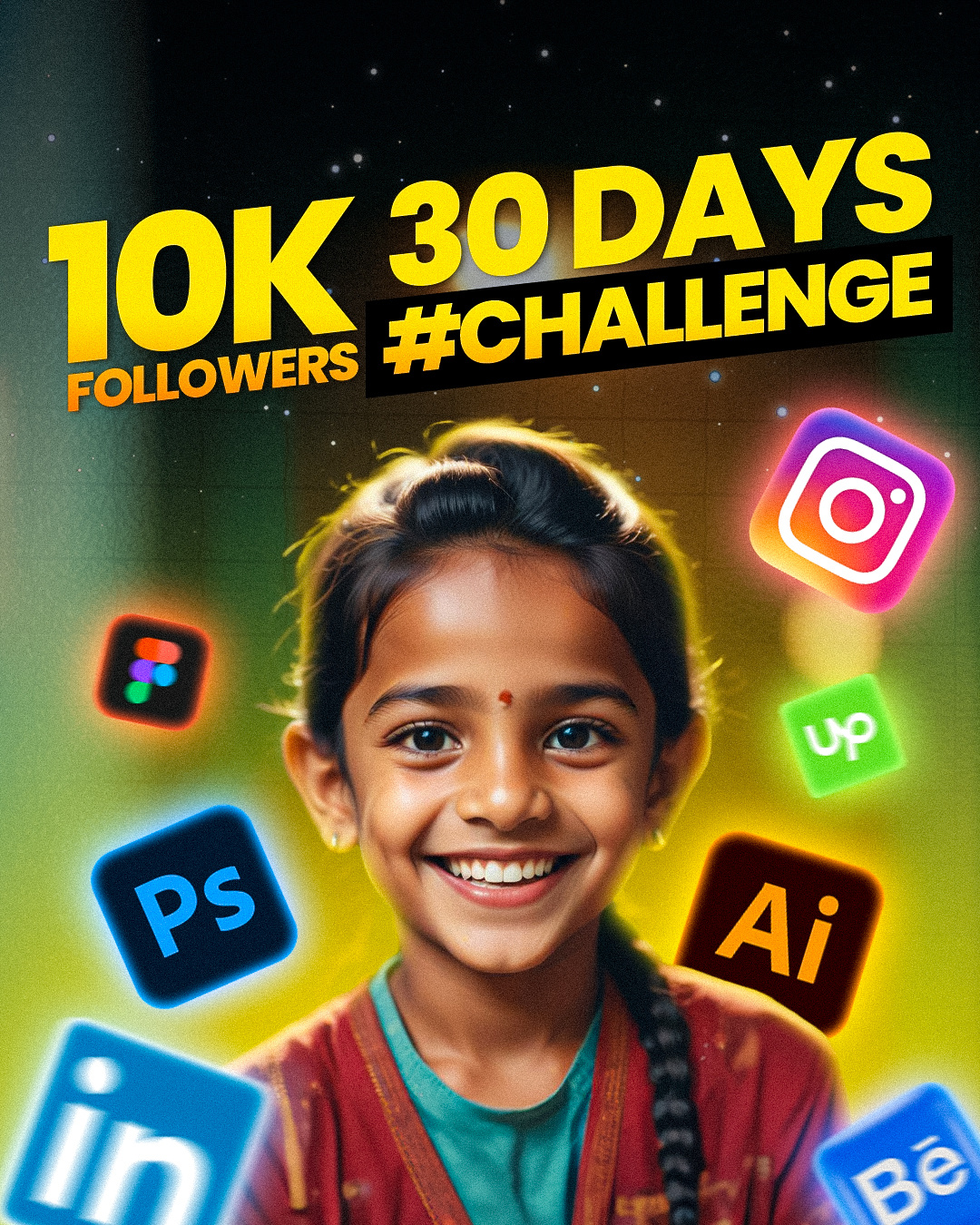 30-Day Creativity Challenge Poster for Instagram