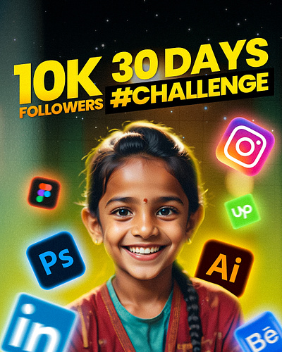 30-Day Creativity Challenge Poster for Instagram