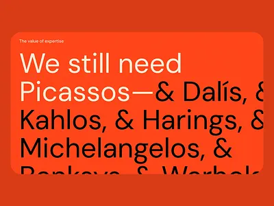 We still need Picassos 🎨 design illustration picasso presentation slides typography