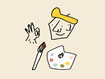 Picasso 👨‍🎨 artist design doodle illo illustration lol paint brush palette picasso sketch