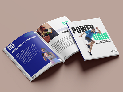 Fitness blue branding design digitalart fitness graphic design magazine