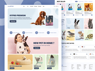 BOO Pet Shop Homepage branding design landing page pet pet shop petshop shop thiết kế thú cưng ui uiux ux vector web website