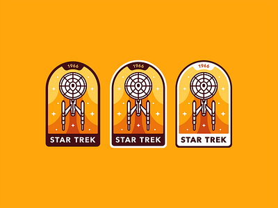 Star Trek badge alien badge branding design galaxy graphic design icon icon set illustration logo sci fi space spacecraft spaceship star trek syfy travel universe uss enterprise vector