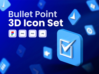 Bullet Point 3D Icon Set 3d 3d bullet point 3d checkmark 3d icon 3d icon set 3d symbol 3d ui kit bullet point bullet point icon set checkmark symbol ui icon set