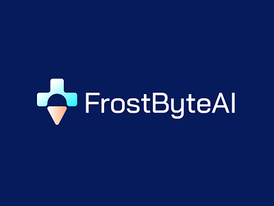 FrostByteAI ai brand branding byte design elegant graphic design ice cream icecream illustration it logo logo design logo designer logodesign logodesigner logotype modern pixel tech