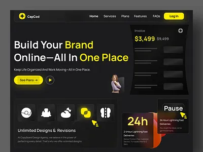 CapCod Digital Agency agency website creative agency creative website design design agency digital agency home page landing page landing page design marketing agency product design professional agency start up ui web web design web design concept web ui website